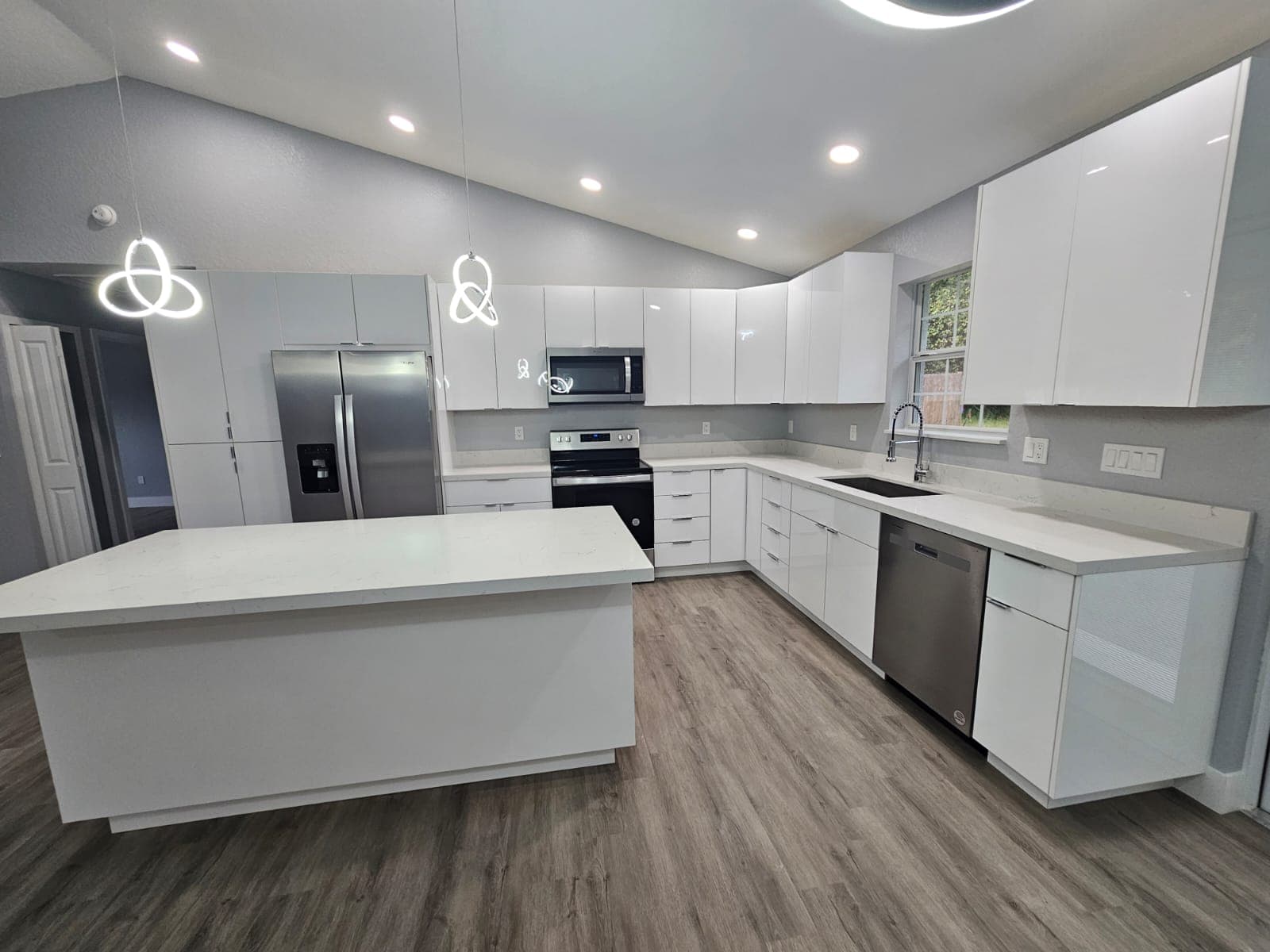 Cocina open concept con isla